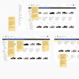 Annotated screenshots of a webshop's product filters from an expert review